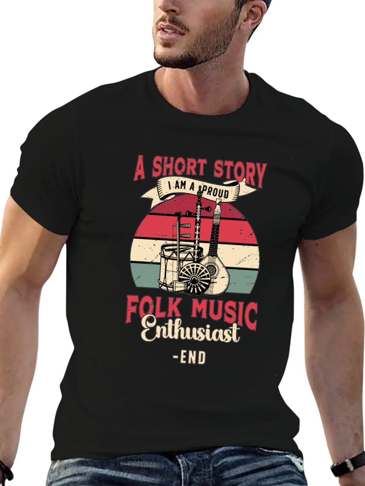 Folk Music Enthusiast Graphic Tee product image 9