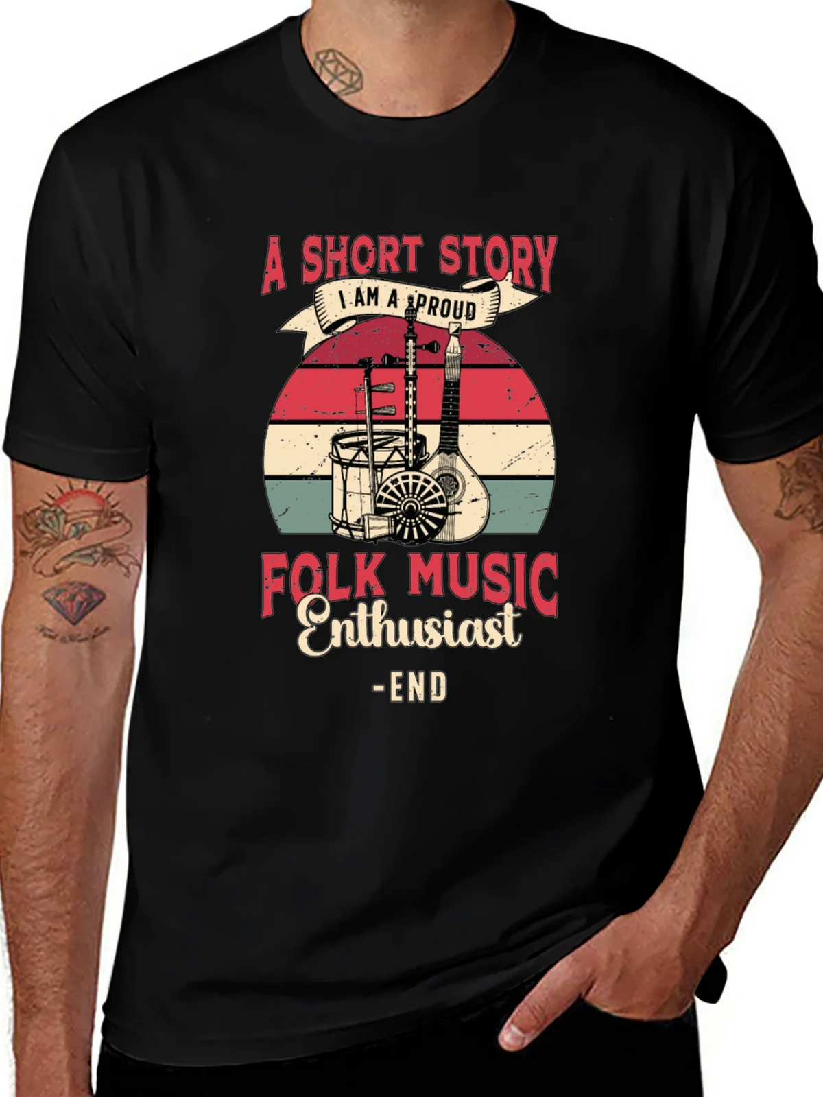 Folk Music Enthusiast Graphic Tee product image 1