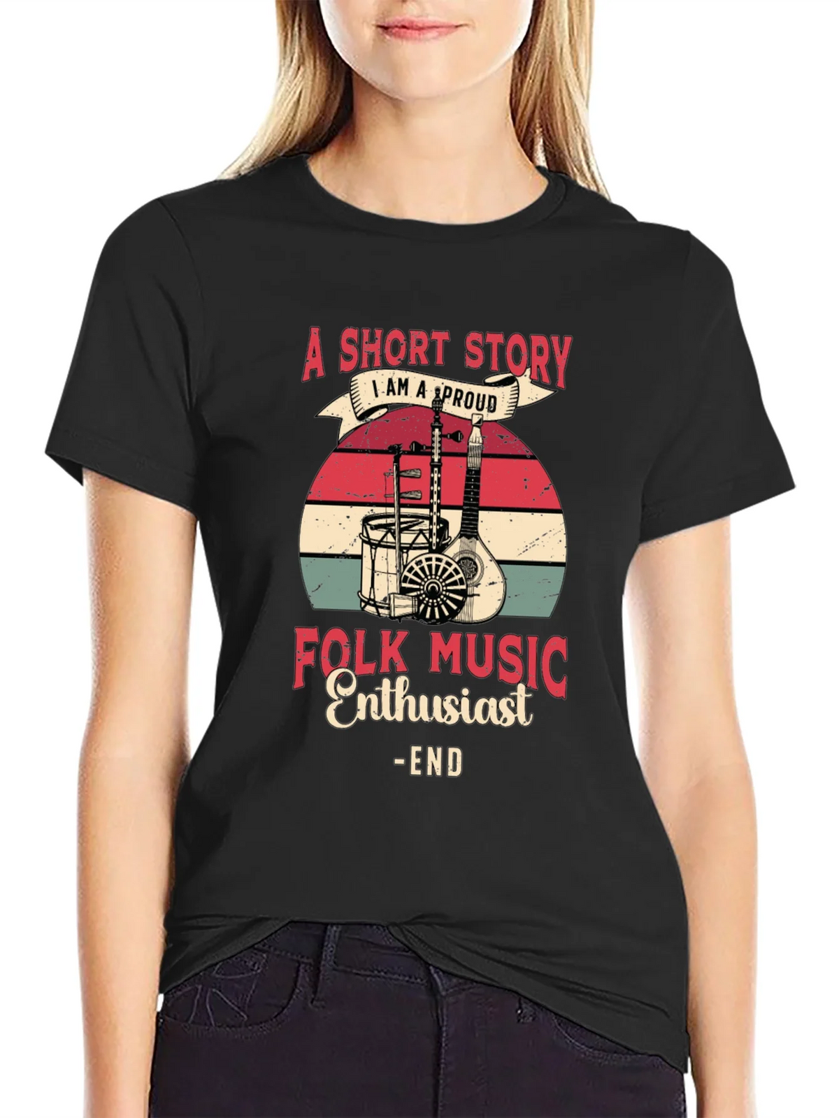 Folk Music Enthusiast Graphic Tee product image 5