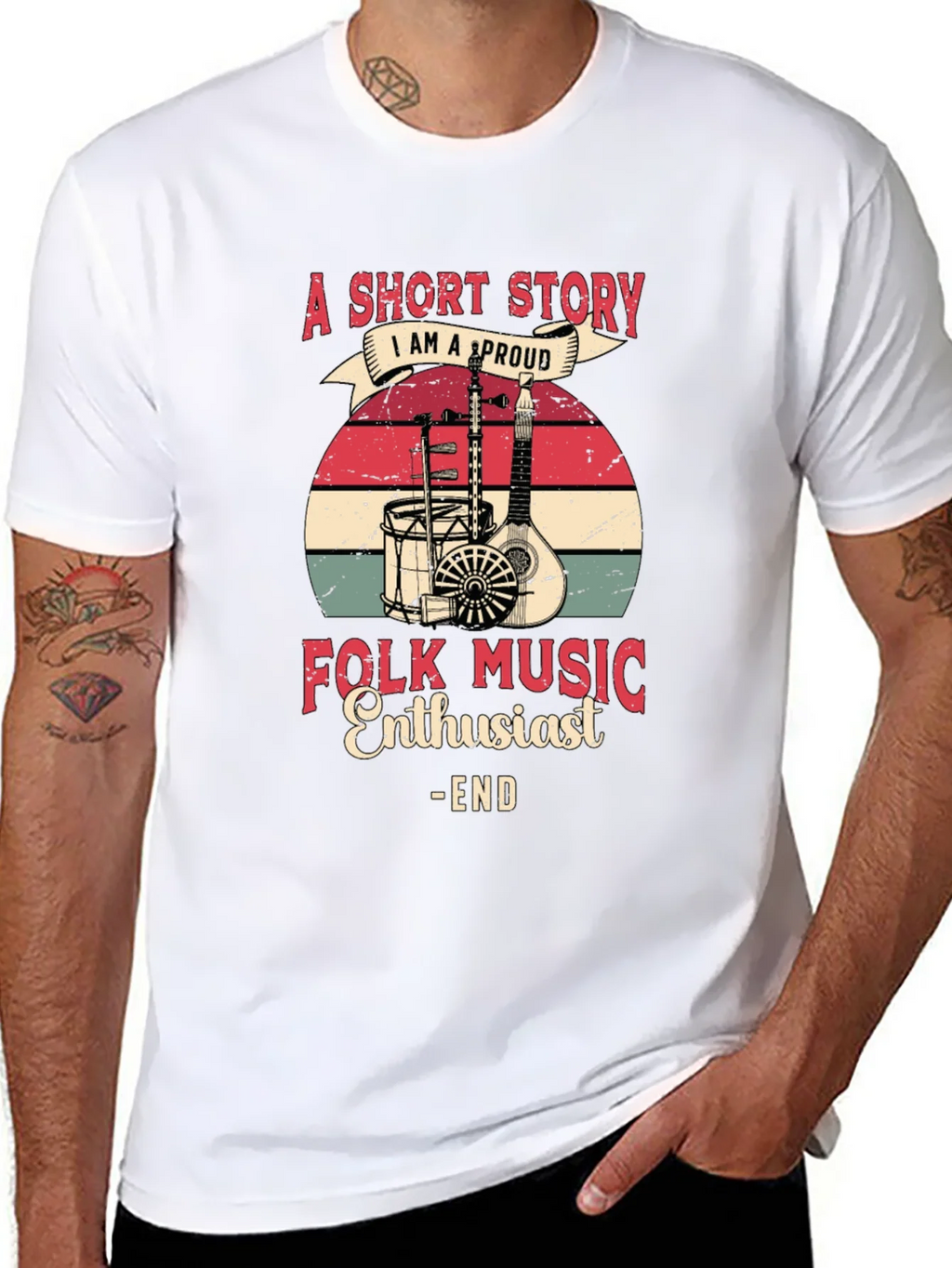 Folk Music Enthusiast Graphic Tee product image 10