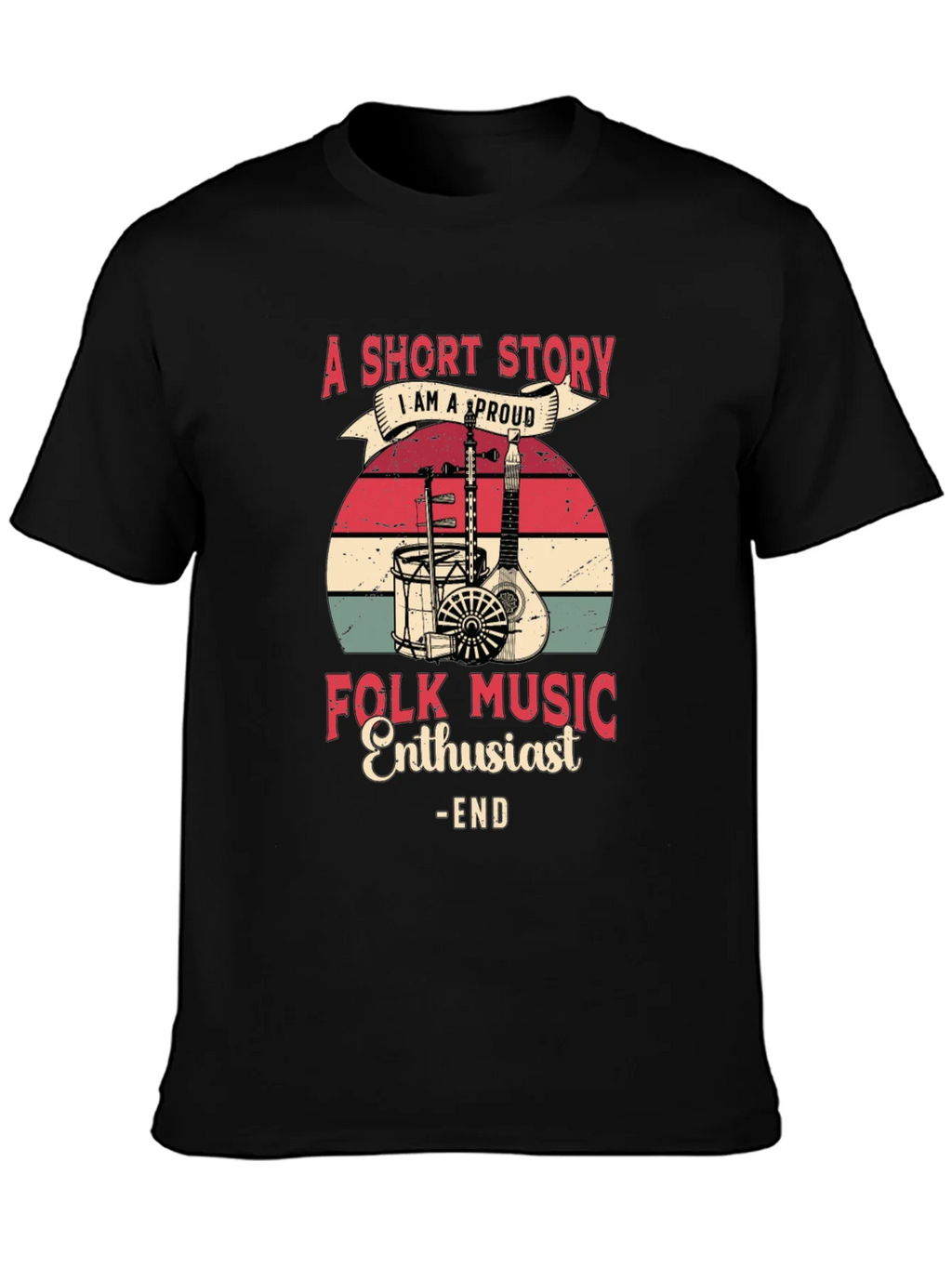 Folk Music Enthusiast Graphic Tee product image 6