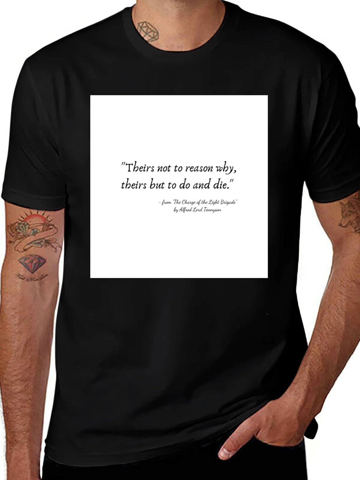 Literary Quote T-Shirt: Charge of the Light Brigade product image 1