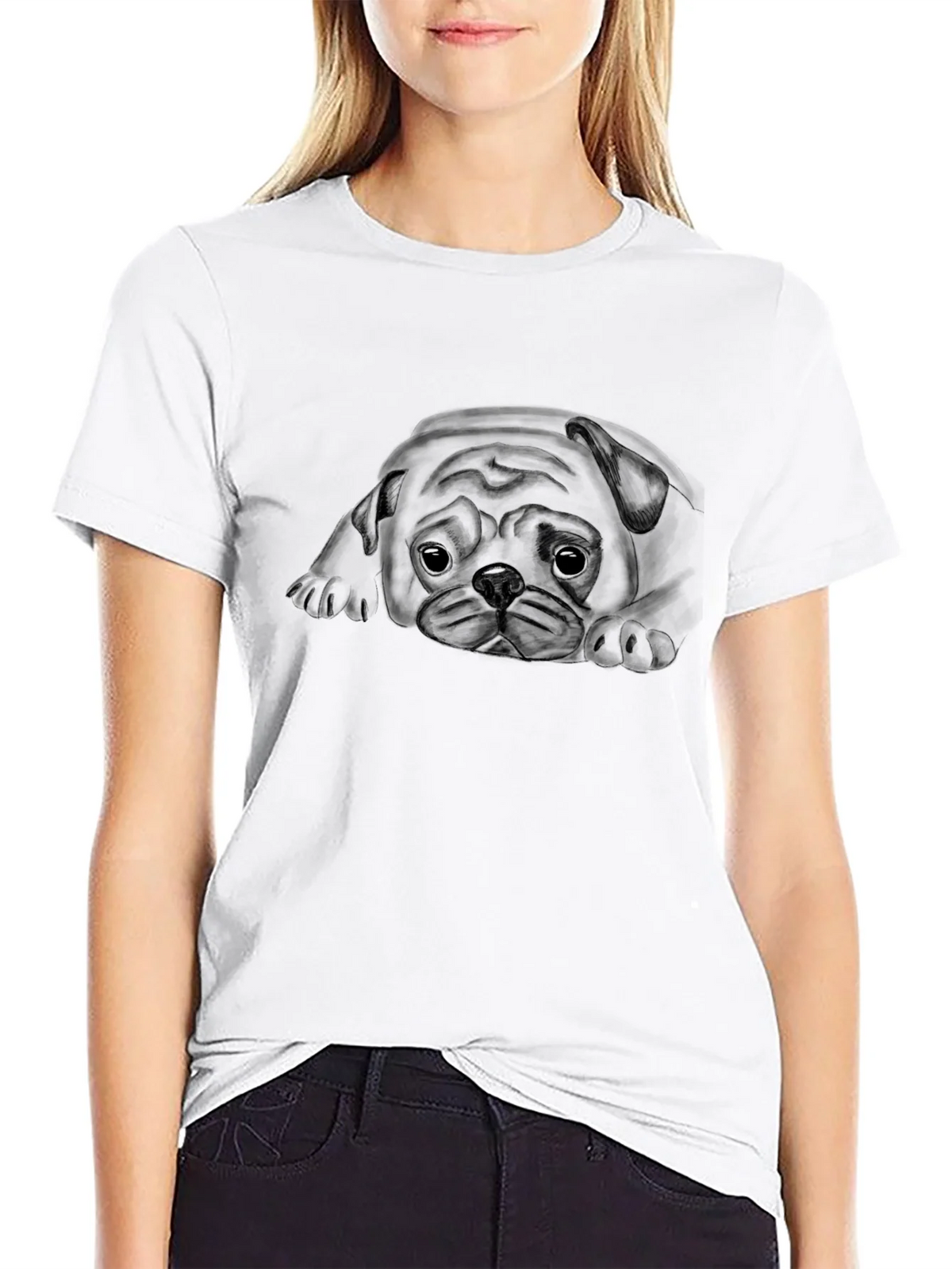 Black Pug Graphic Tee - Soft Cotton Comfort product image 8