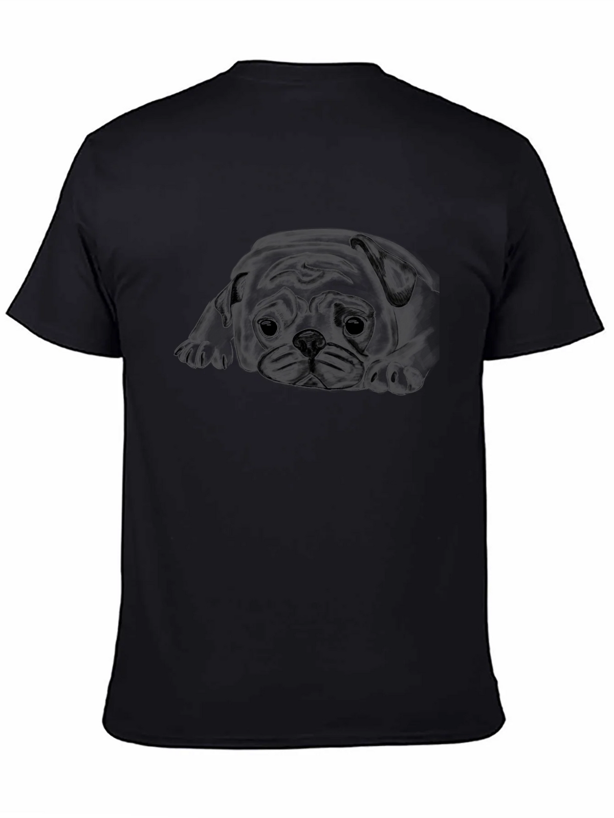 Black Pug Graphic Tee - Soft Cotton Comfort product image 4