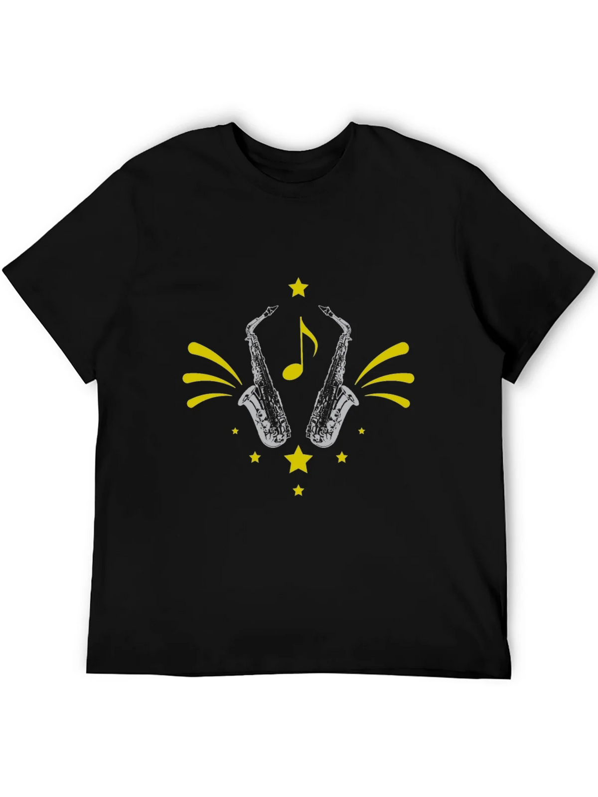 Saxophone Star Graphic Tee - Black product image 5