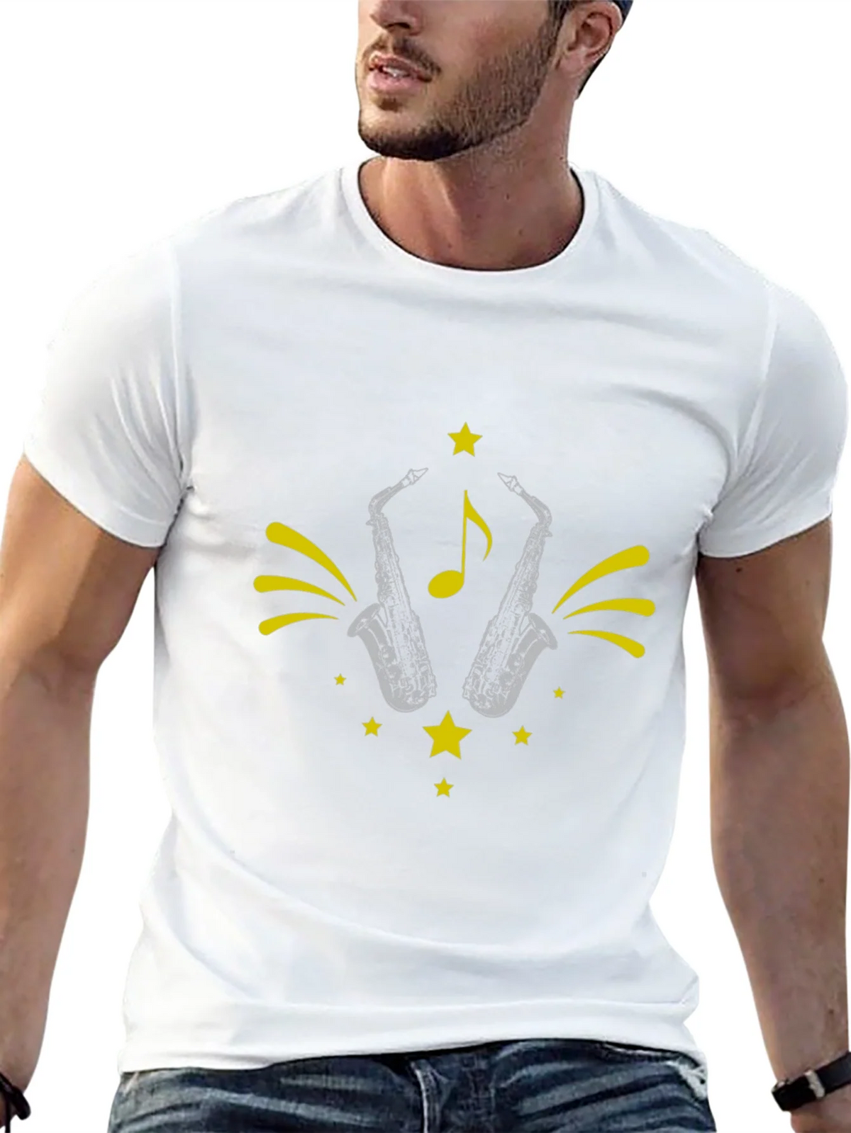Saxophone Star Graphic Tee - Black product image 12