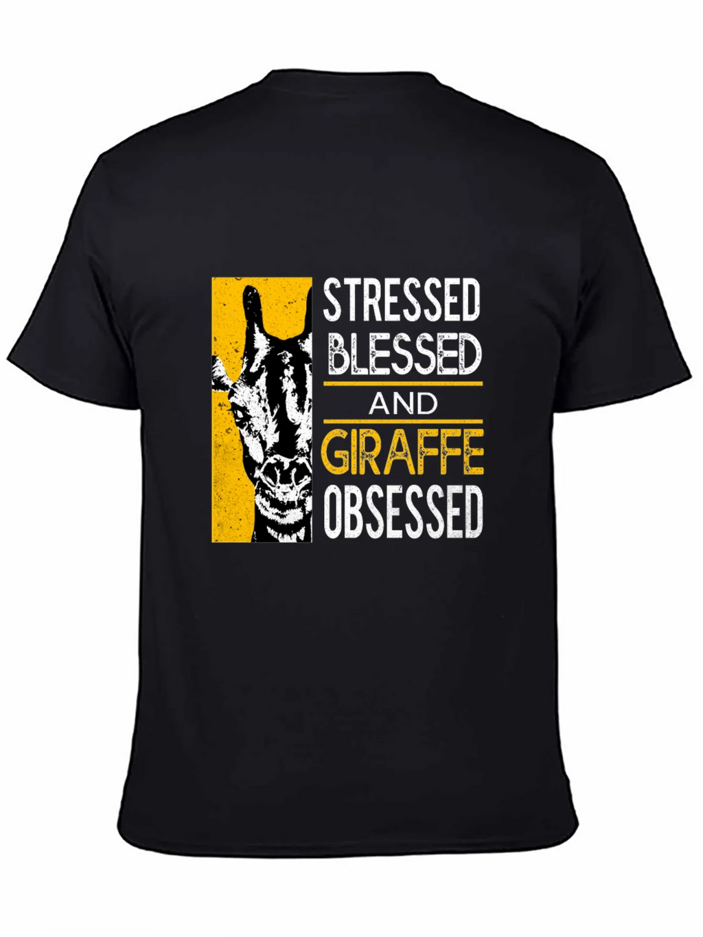 Stressed Blessed Giraffe Obsessed Graphic T-Shirt product image 7