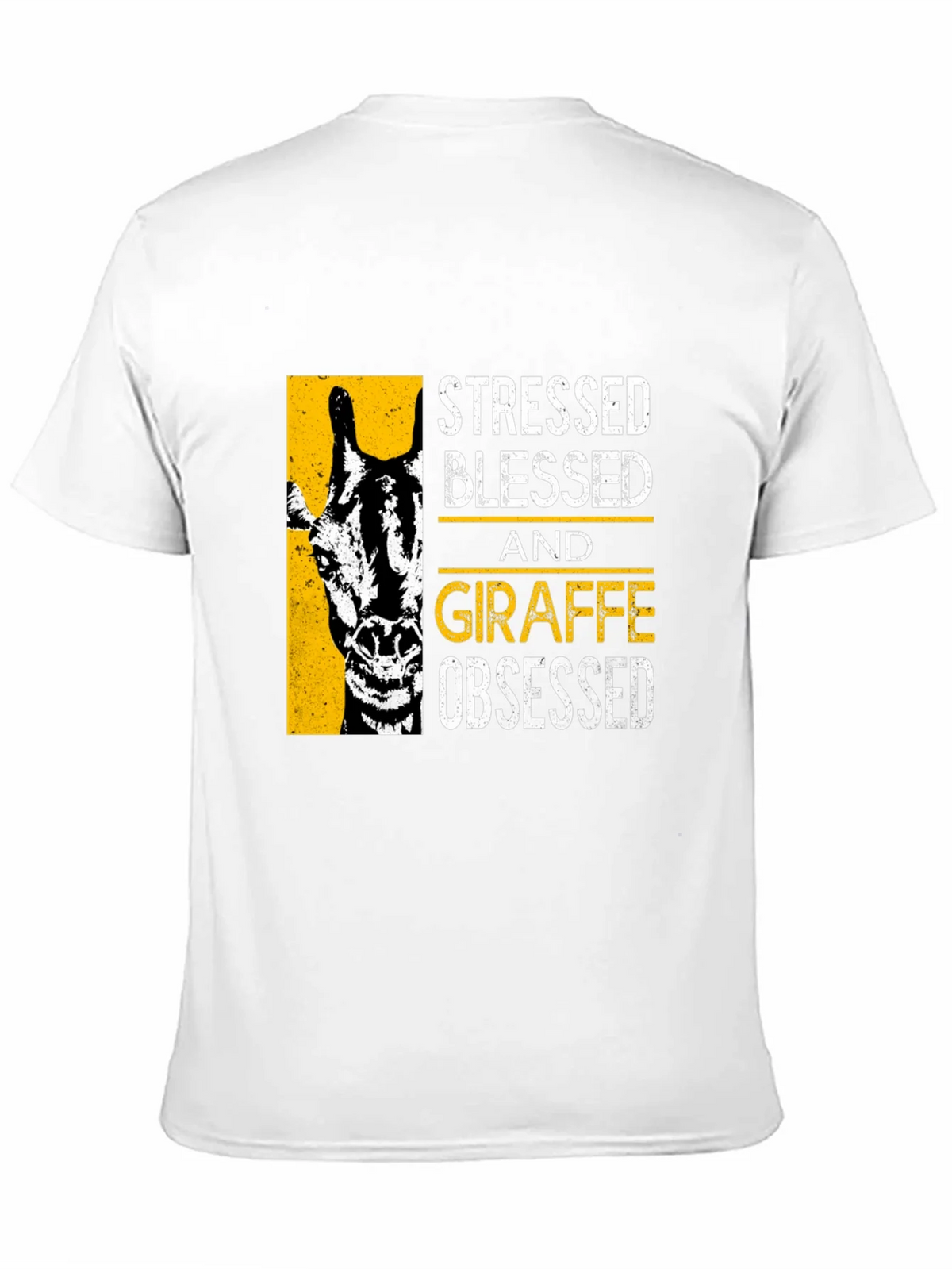 Stressed Blessed Giraffe Obsessed Graphic T-Shirt product image 2