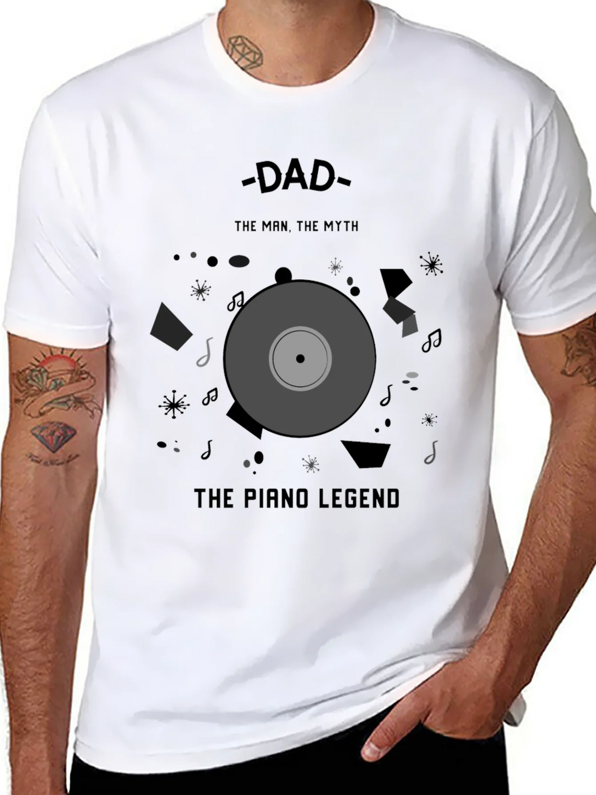 Dad Piano Legend T-Shirt - Man Myth product image 7
