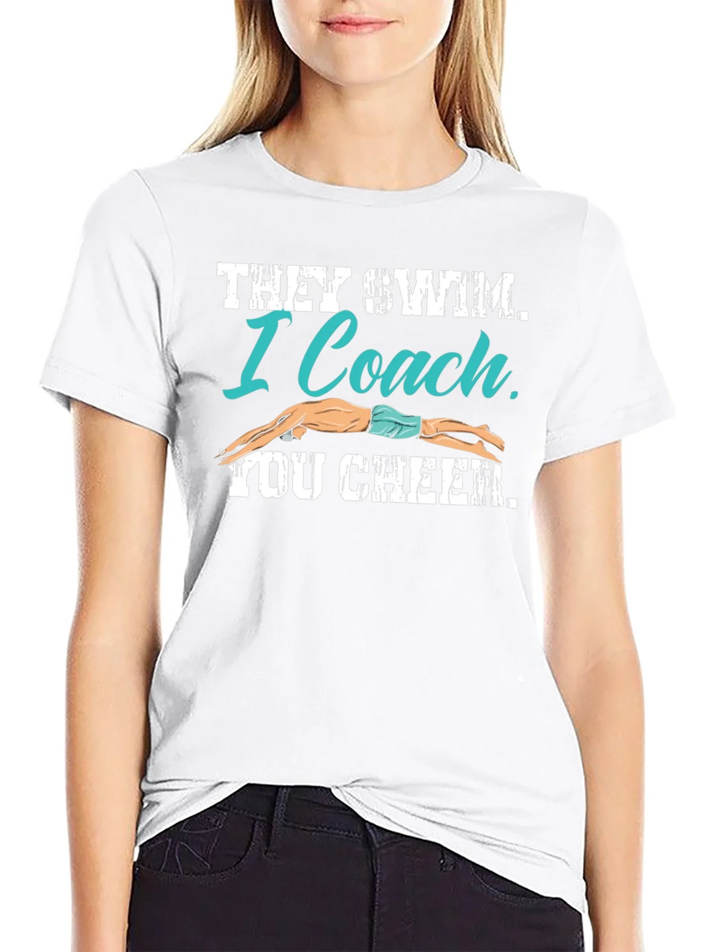 Swim Coach T-Shirt - They I You Cheer product image 11