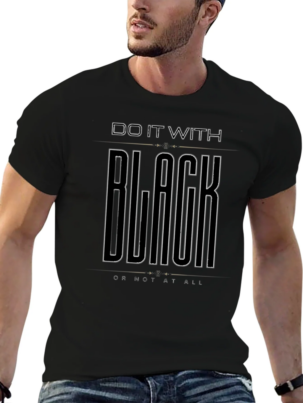 Do It With Black T-Shirt - Mens Graphic Tee product image 9