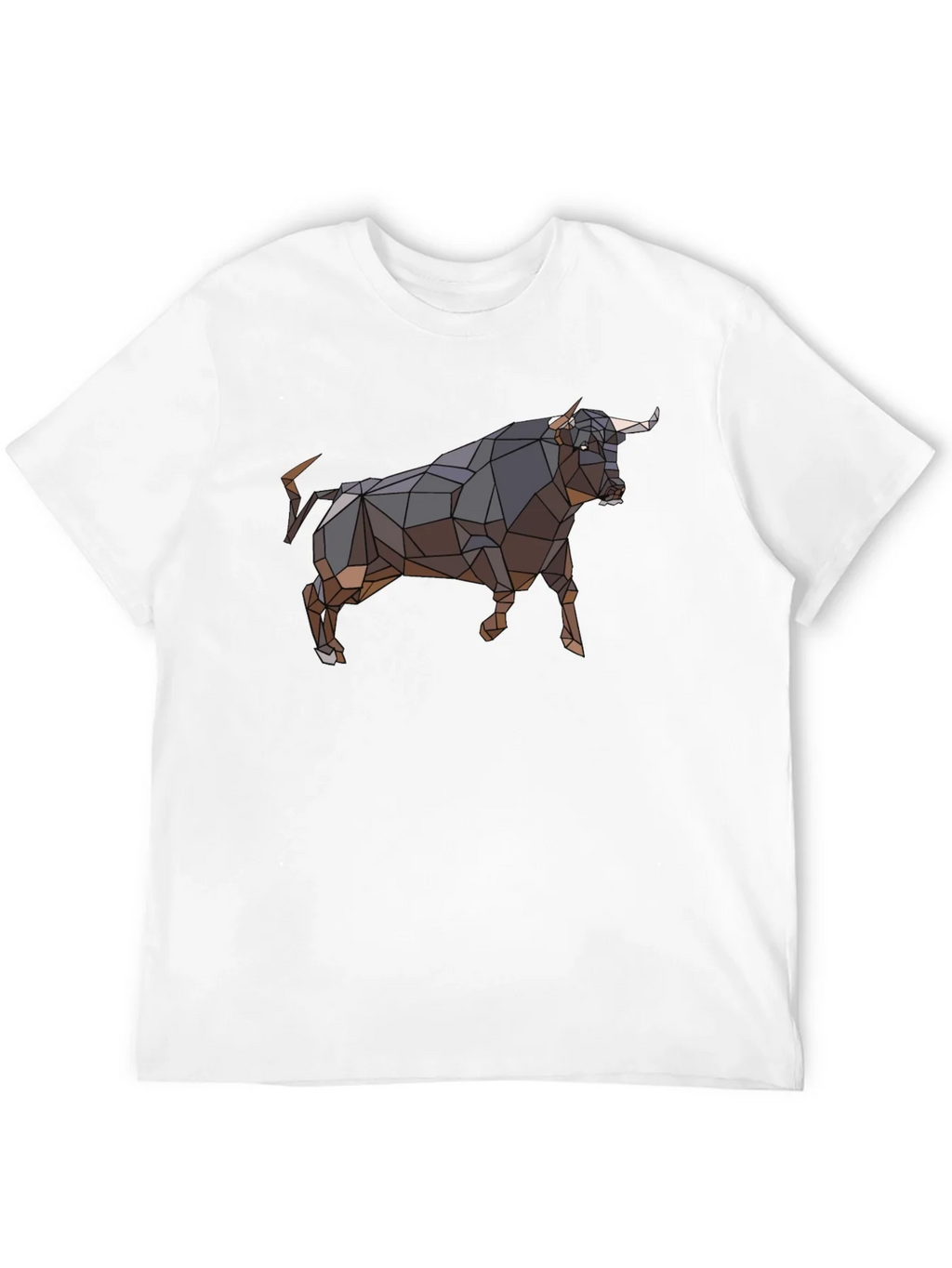 Geometric Bull Graphic Tee - Black product image 3