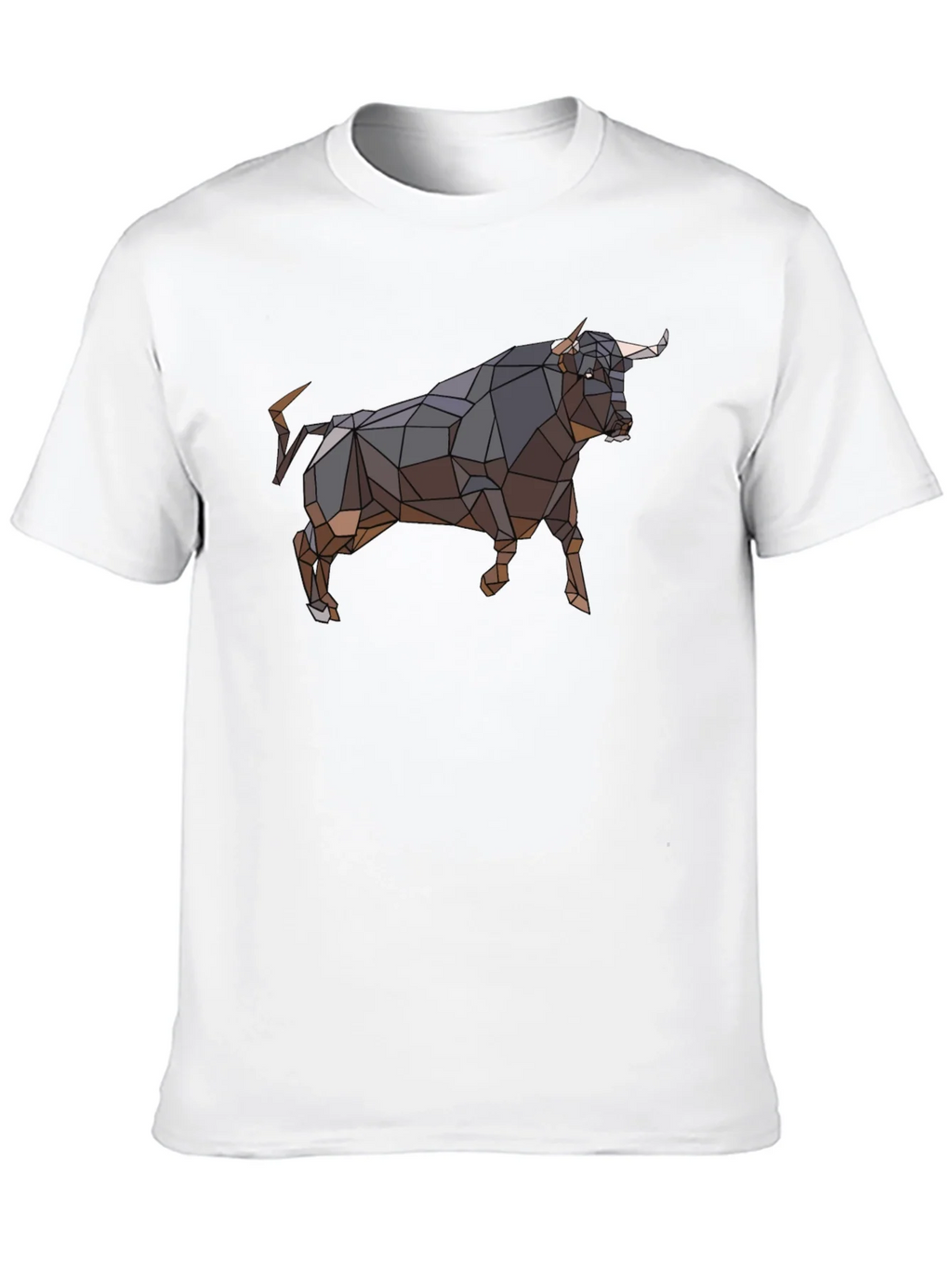 Geometric Bull Graphic Tee - Black product image 12