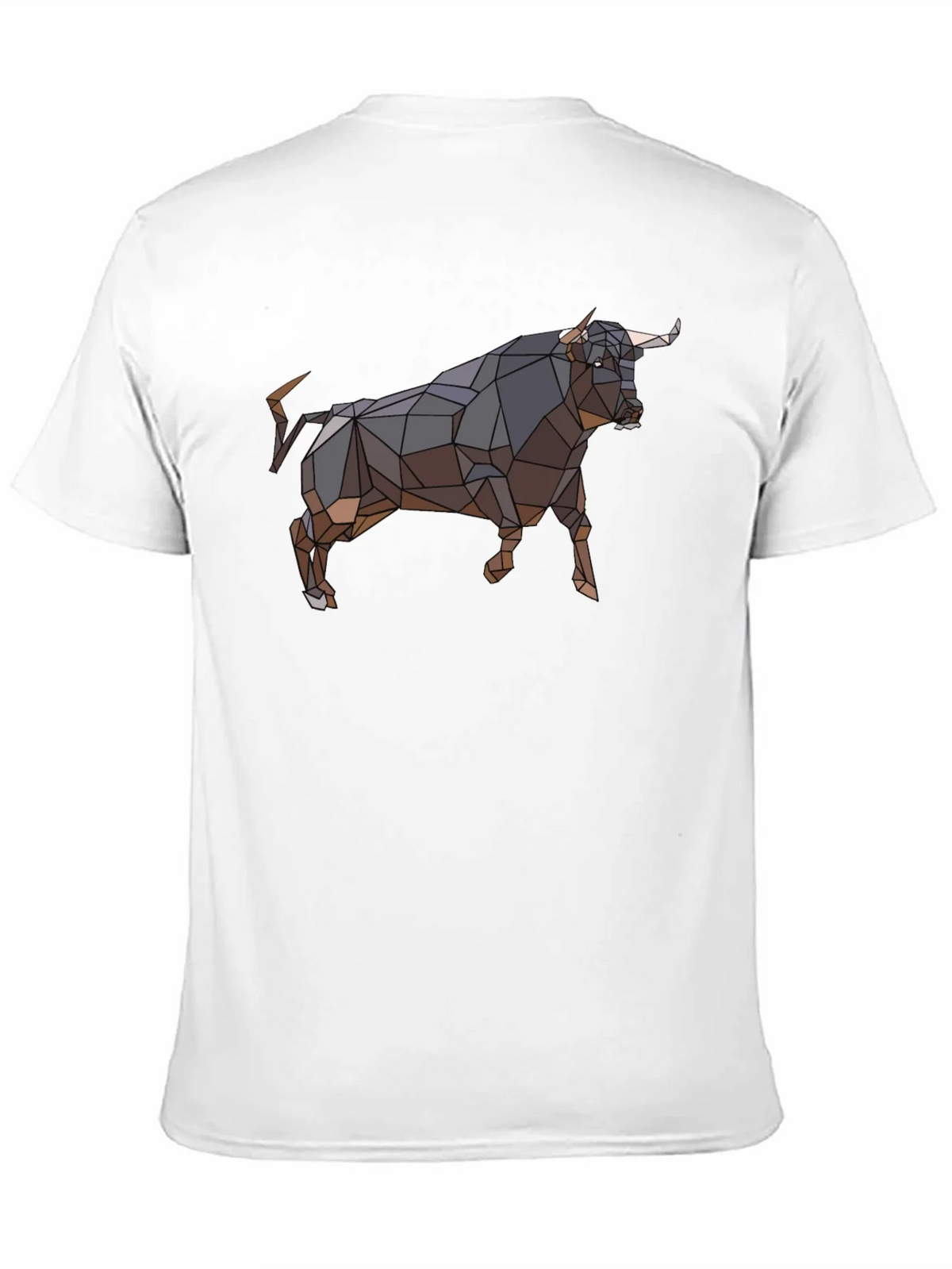 Geometric Bull Graphic Tee - Black product image 2