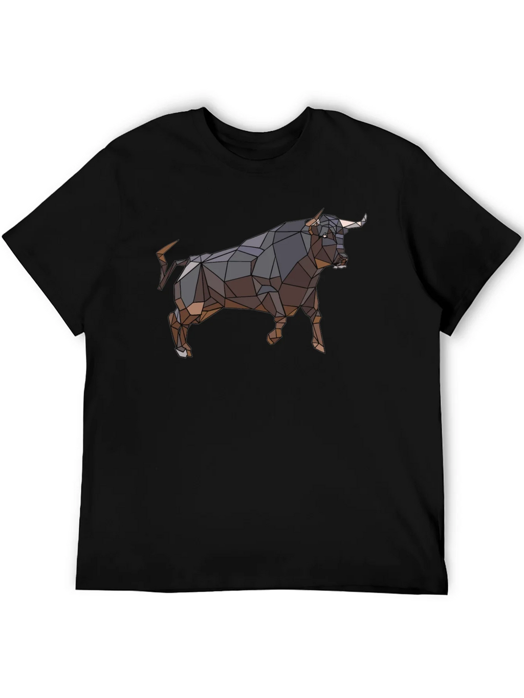 Geometric Bull Graphic Tee - Black product image 8