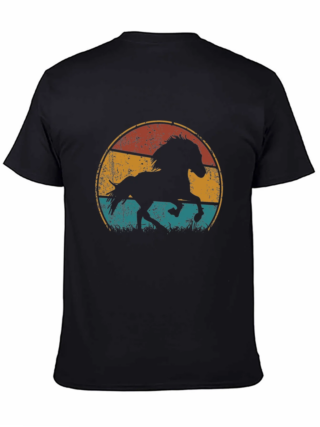 Vintage Horse Graphic Tee - Retro Style Black T-Shirt product image 7