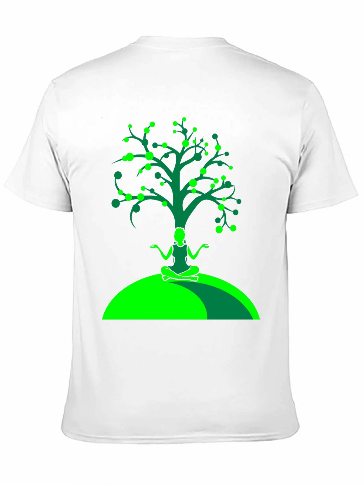 Yoga Tree Graphic Tee - Black Cotton T-Shirt product image 2