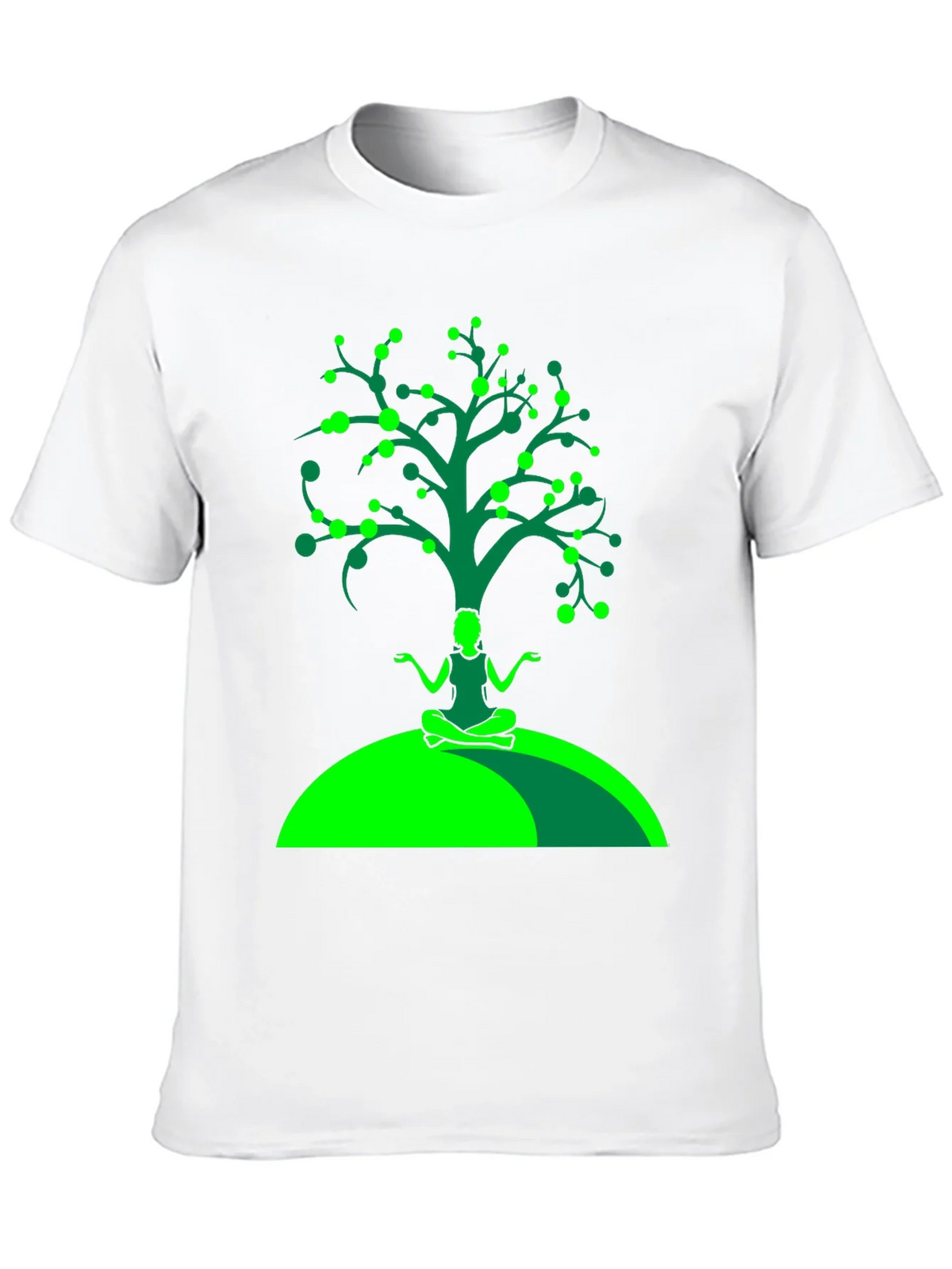 Yoga Tree Graphic Tee - Black Cotton T-Shirt product image 12