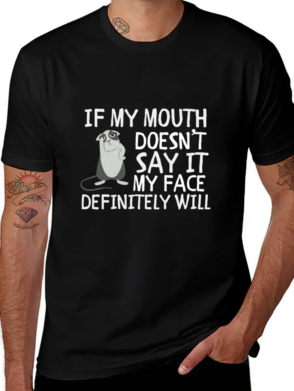 Sarcastic Otter Graphic T-Shirt: My Face Will Say It All product image 1