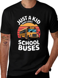 Just A Kid Who Loves School Buses T-Shirt product image 1