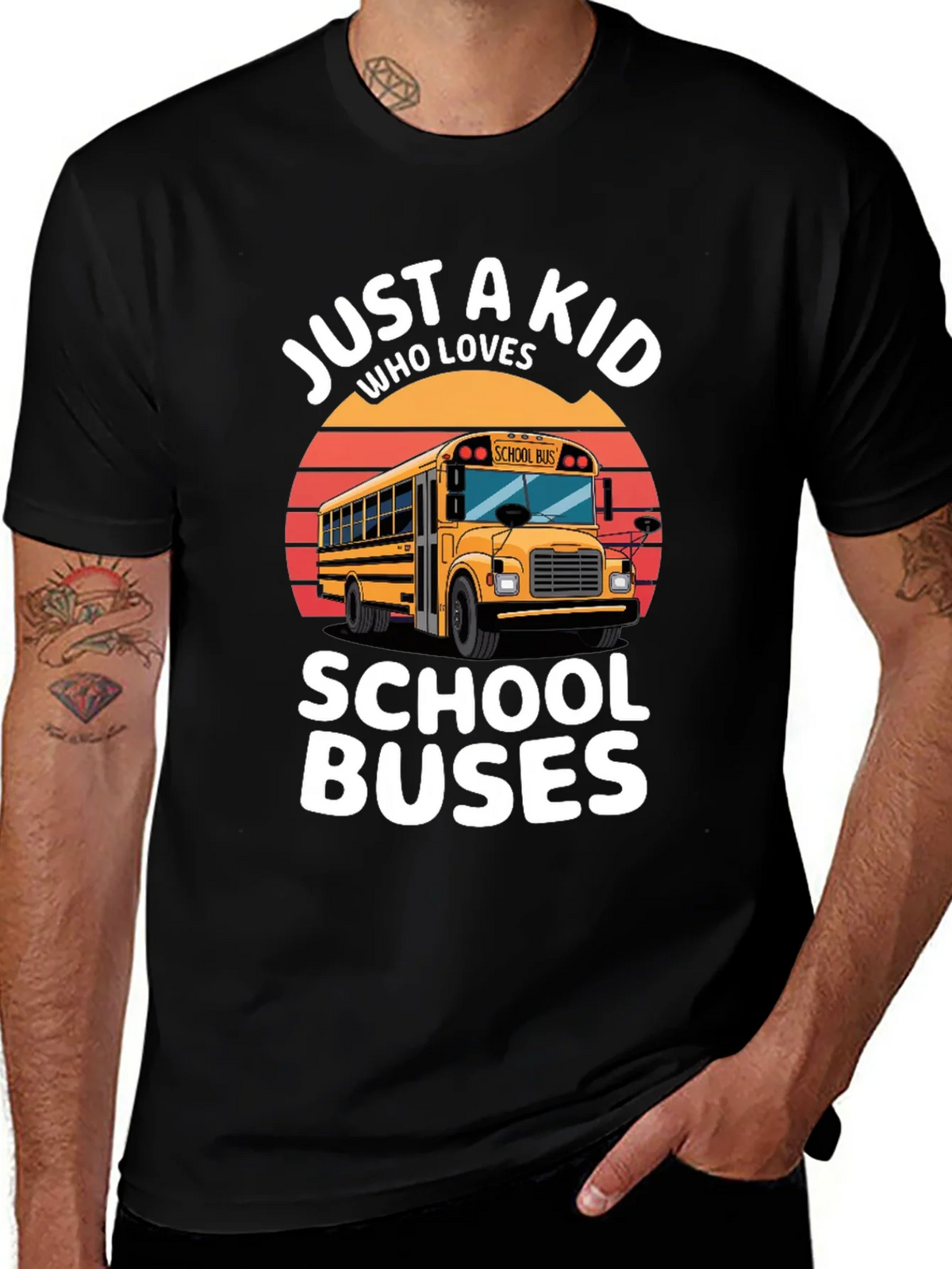 Just A Kid Who Loves School Buses T-Shirt product image 1