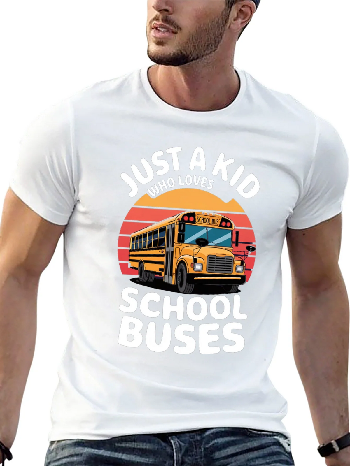 Just A Kid Who Loves School Buses T-Shirt product image 12