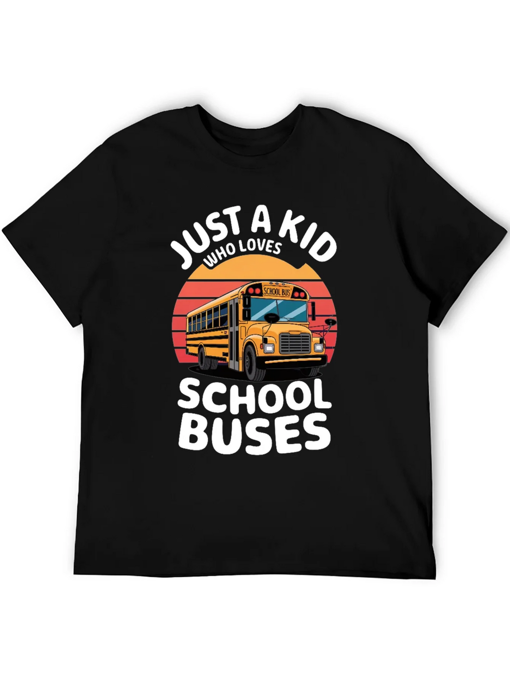 Just A Kid Who Loves School Buses T-Shirt product image 5