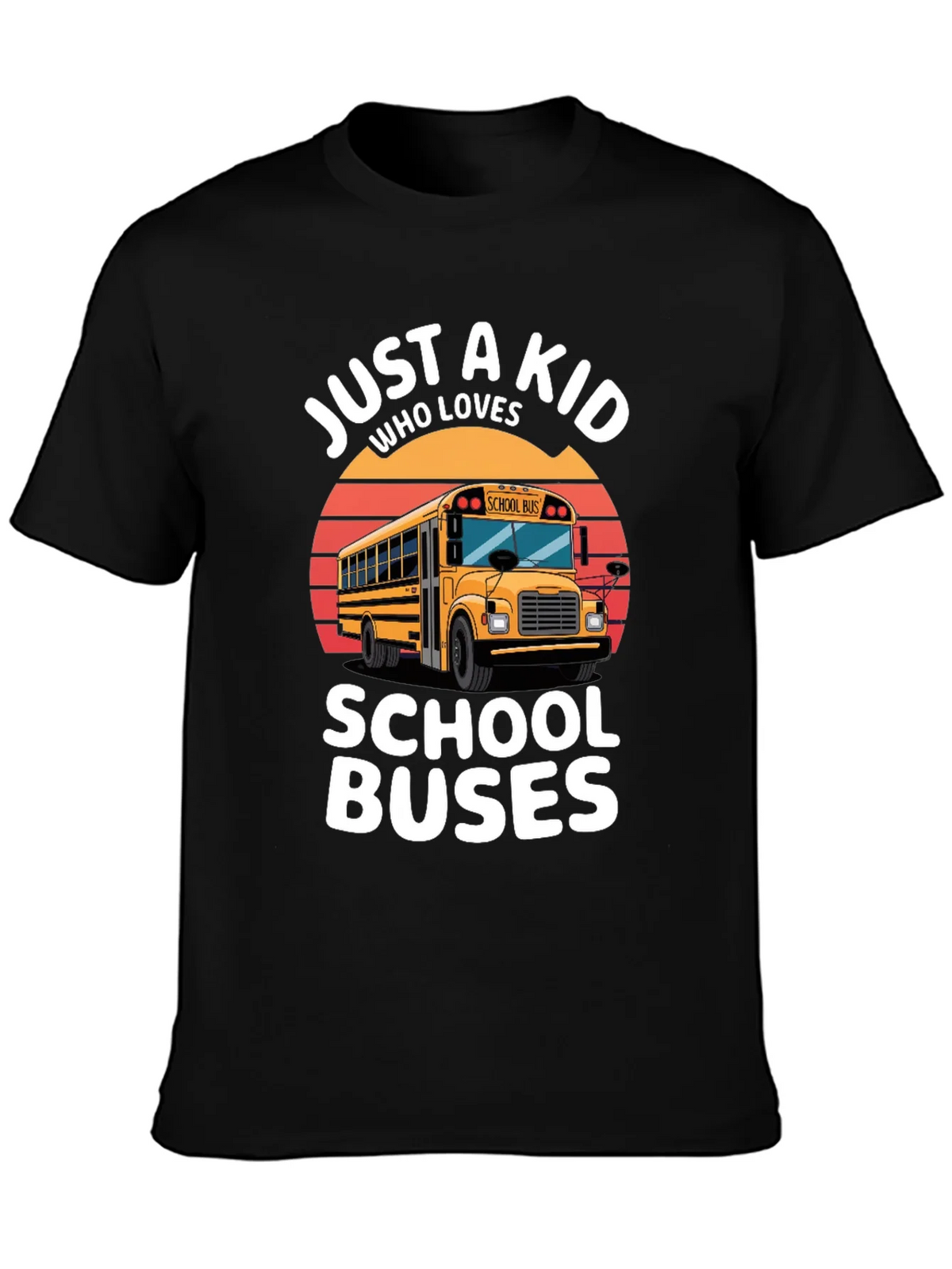 Just A Kid Who Loves School Buses T-Shirt product image 3