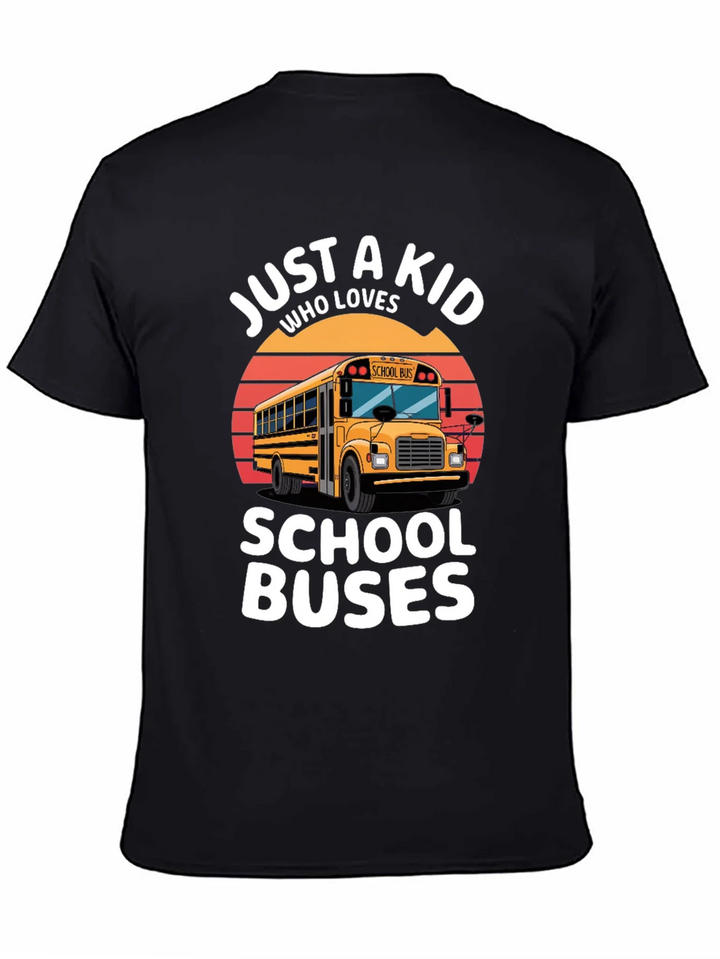 Just A Kid Who Loves School Buses T-Shirt product image 4