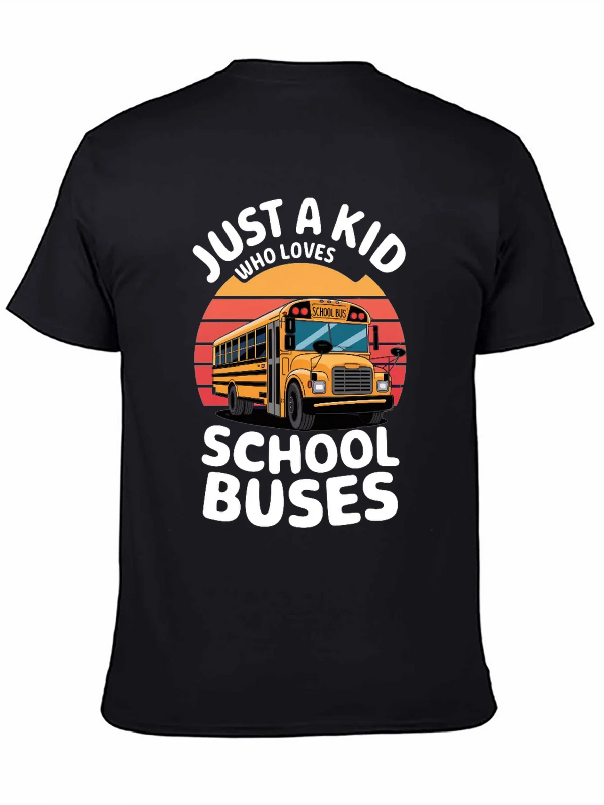 Just A Kid Who Loves School Buses T-Shirt product image 4