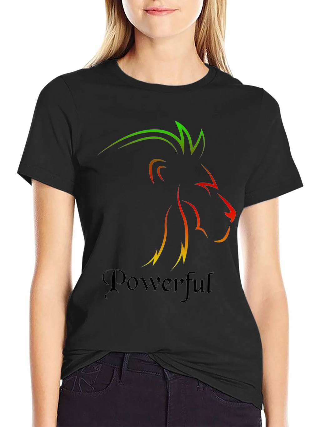 Powerful Lion Graphic Tee - Mens Black T-Shirt product image 5