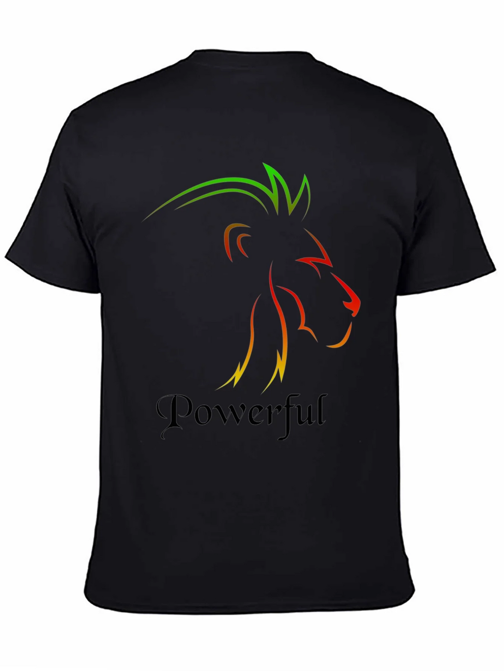 Powerful Lion Graphic Tee - Mens Black T-Shirt product image 7