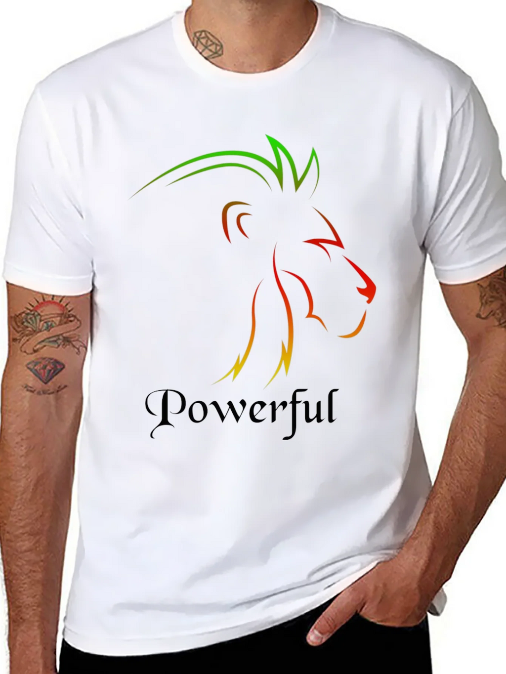 Powerful Lion Graphic Tee - Mens Black T-Shirt product image 10