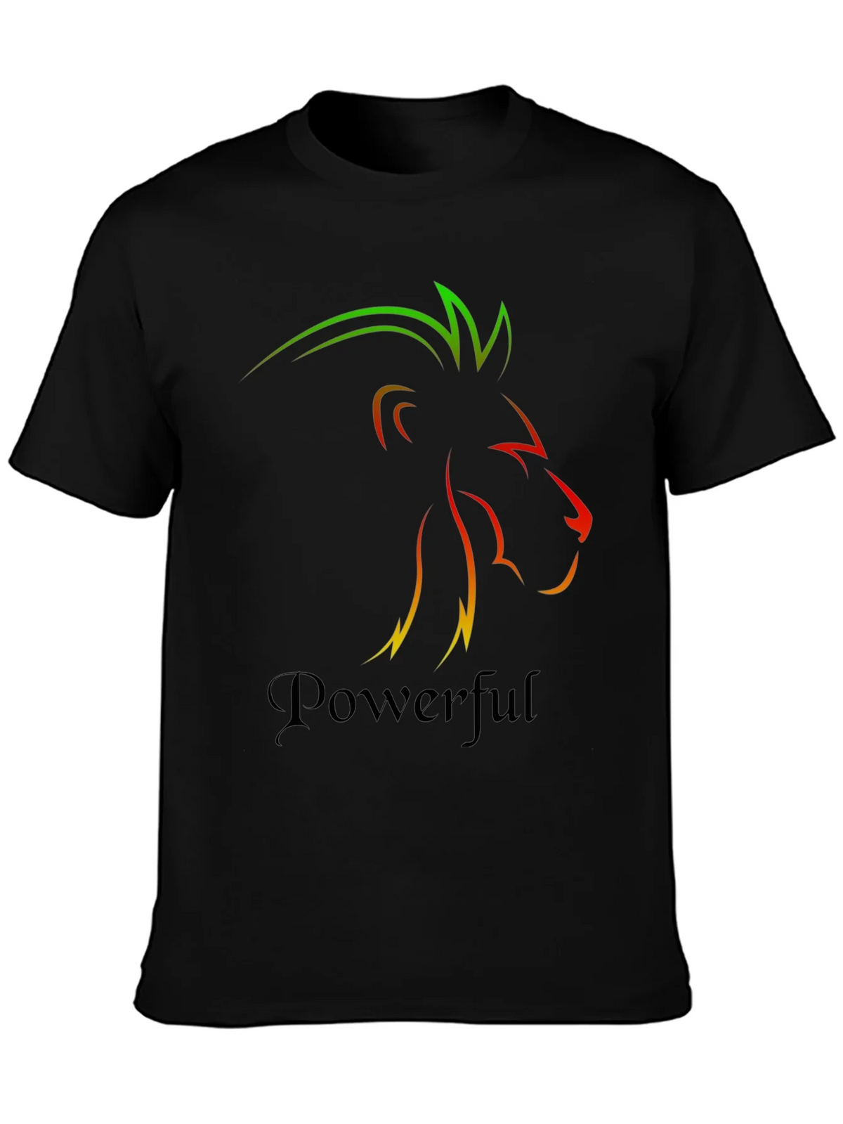 Powerful Lion Graphic Tee - Mens Black T-Shirt product image 6