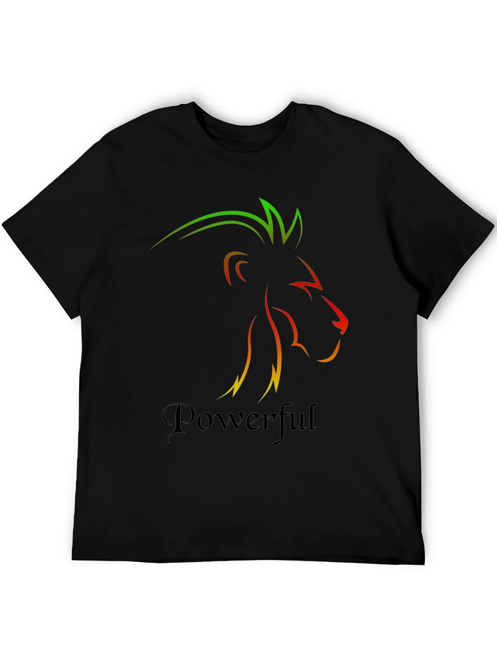 Powerful Lion Graphic Tee - Mens Black T-Shirt product image 8