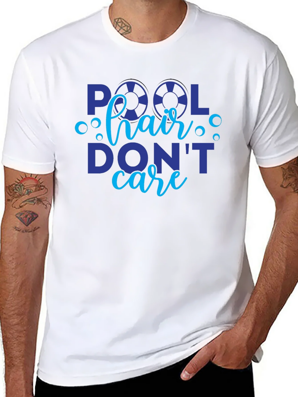 Pool Hair Dont Care Graphic Tee - Black product image 10