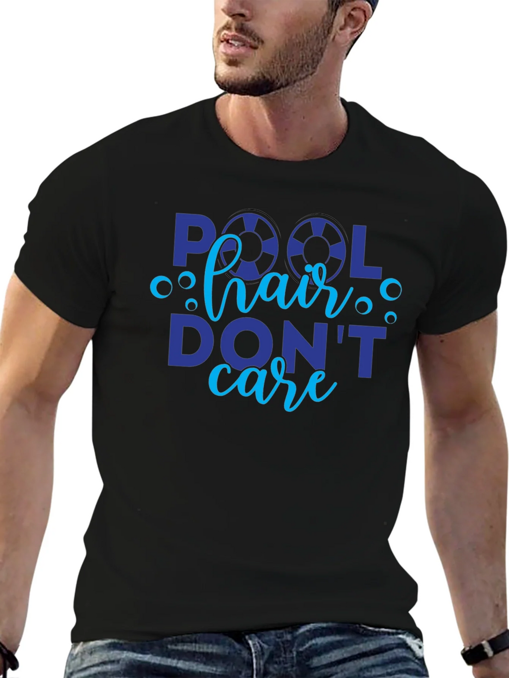 Pool Hair Dont Care Graphic Tee - Black product image 9