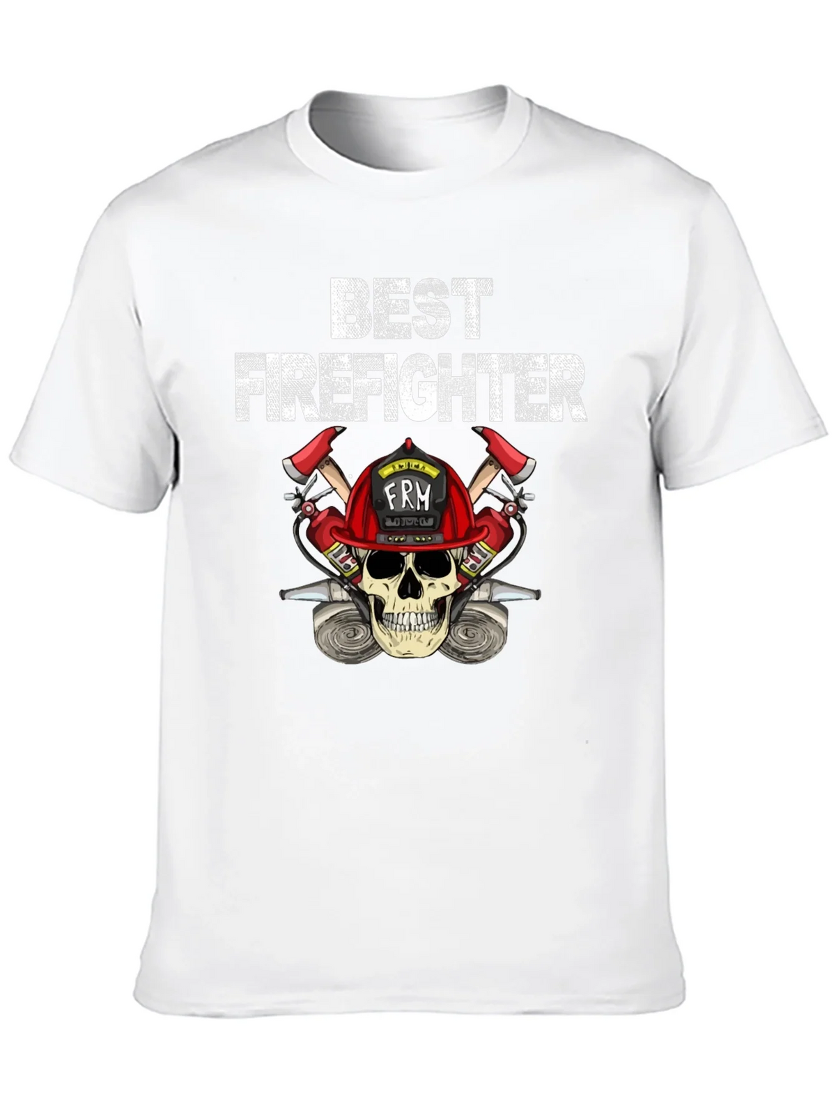 Best Firefighter Skull Graphic T-Shirt product image 9