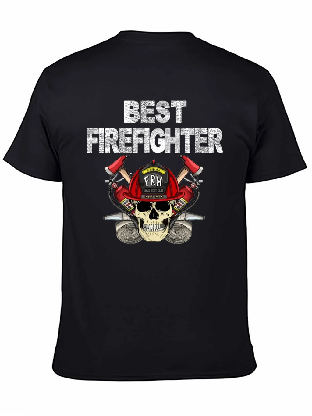 Best Firefighter Skull Graphic T-Shirt product image 4