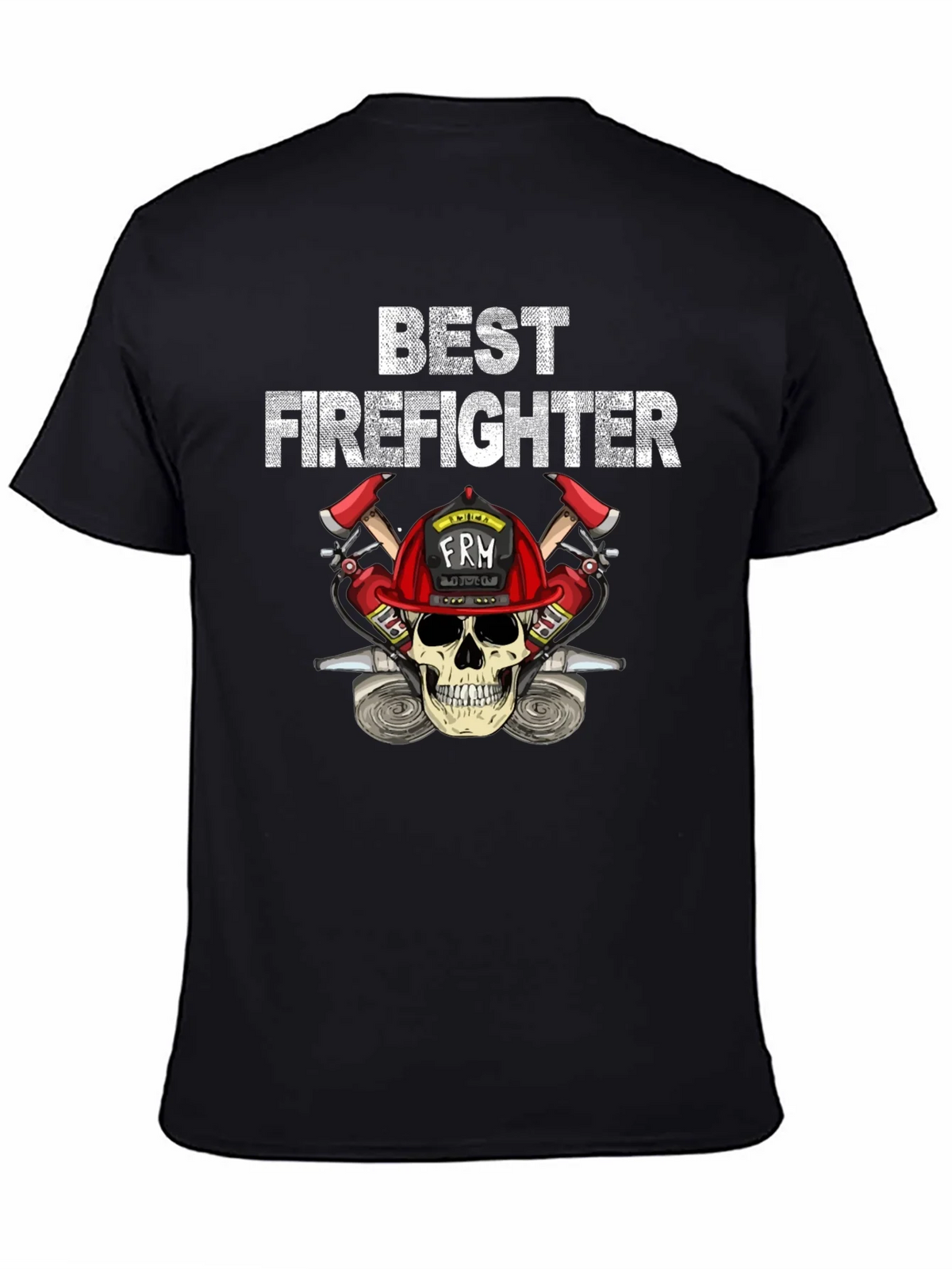 Best Firefighter Skull Graphic T-Shirt product image 4