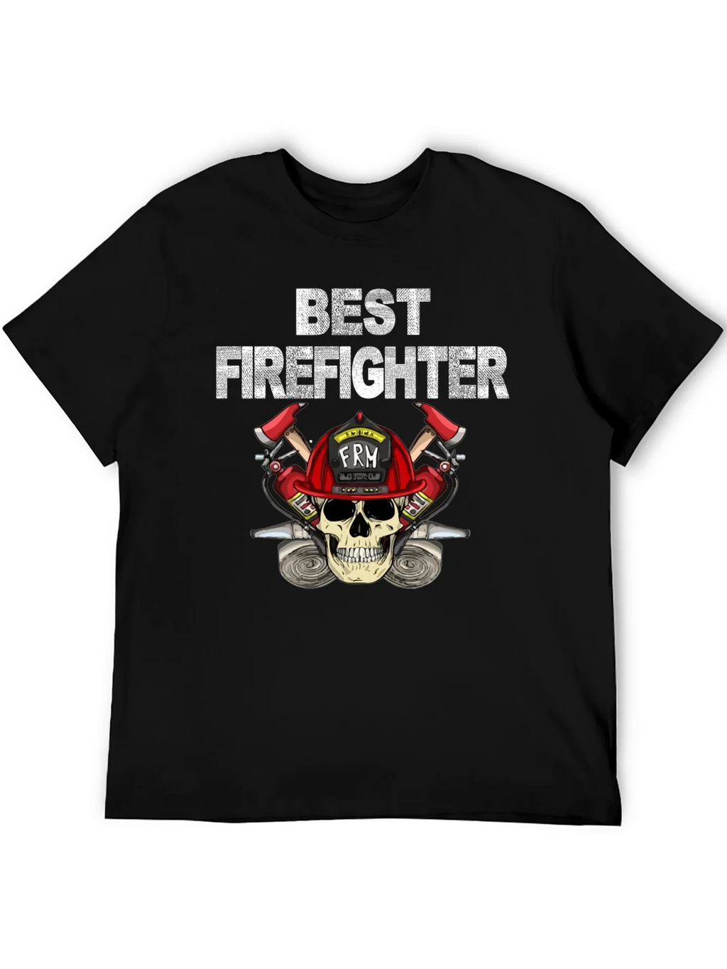Best Firefighter Skull Graphic T-Shirt product image 5