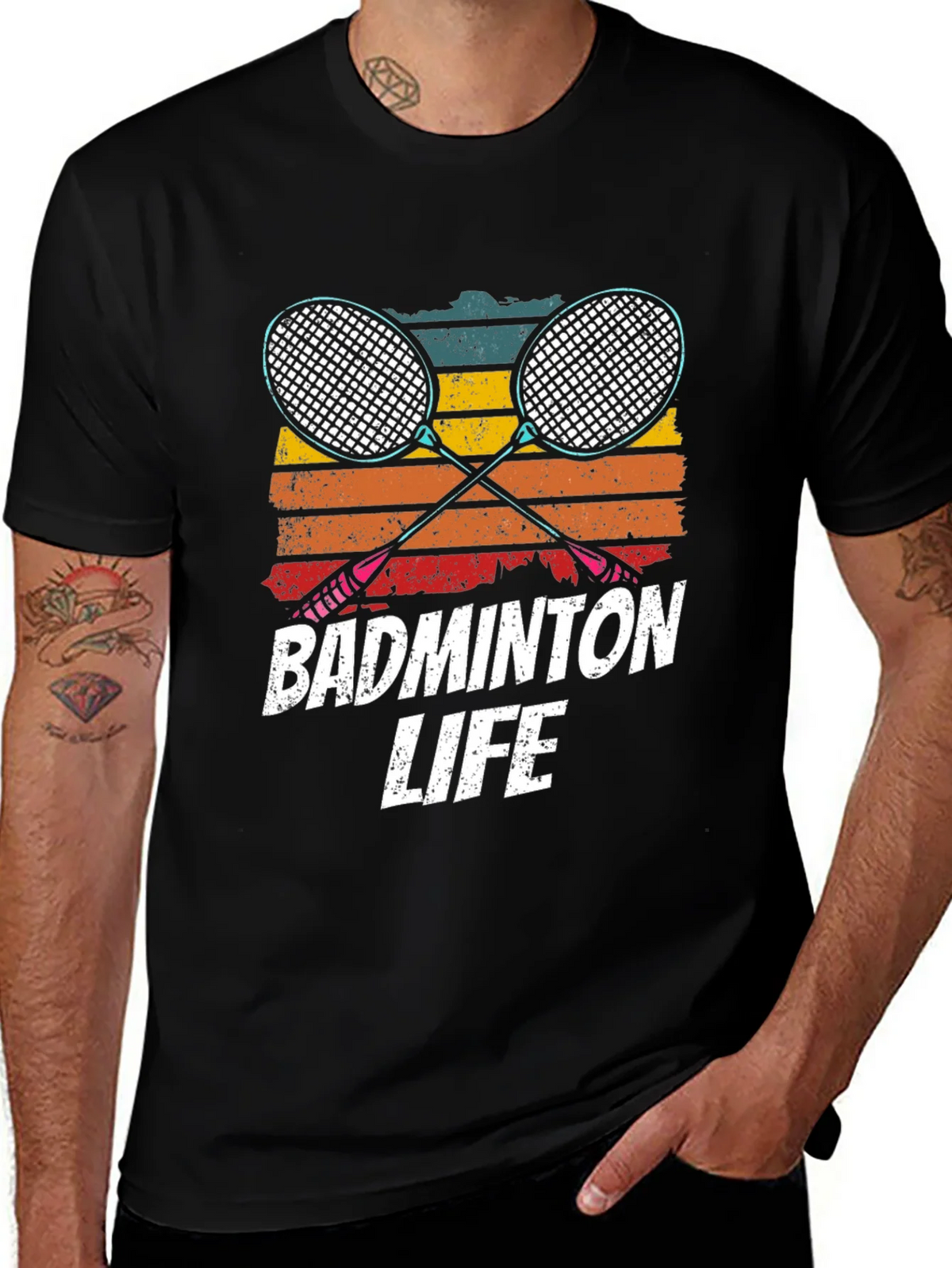 Badminton Life T-Shirt - Retro Style product image 1