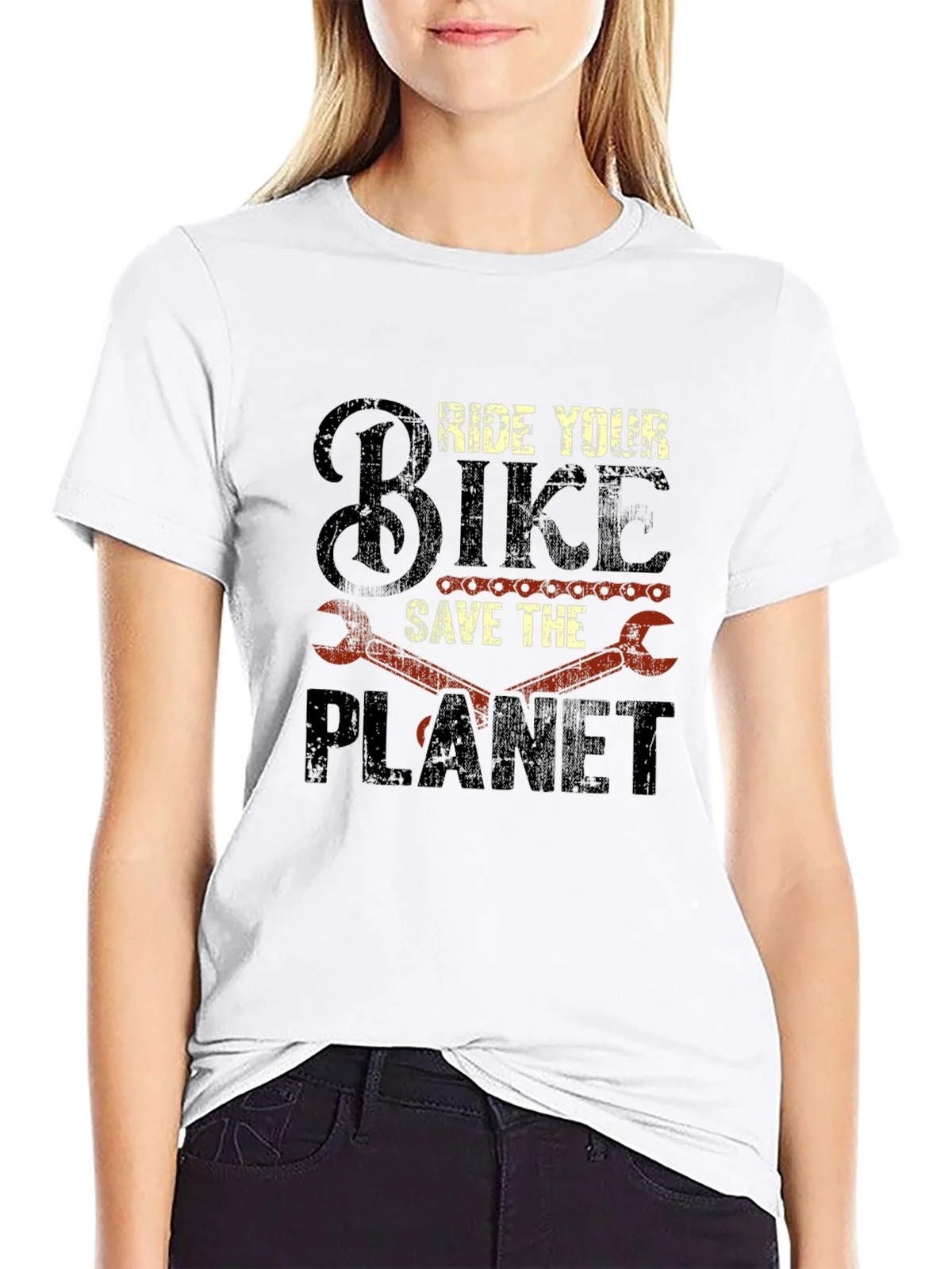 Ride Your Bike Save The Planet Graphic T-Shirt product image 8