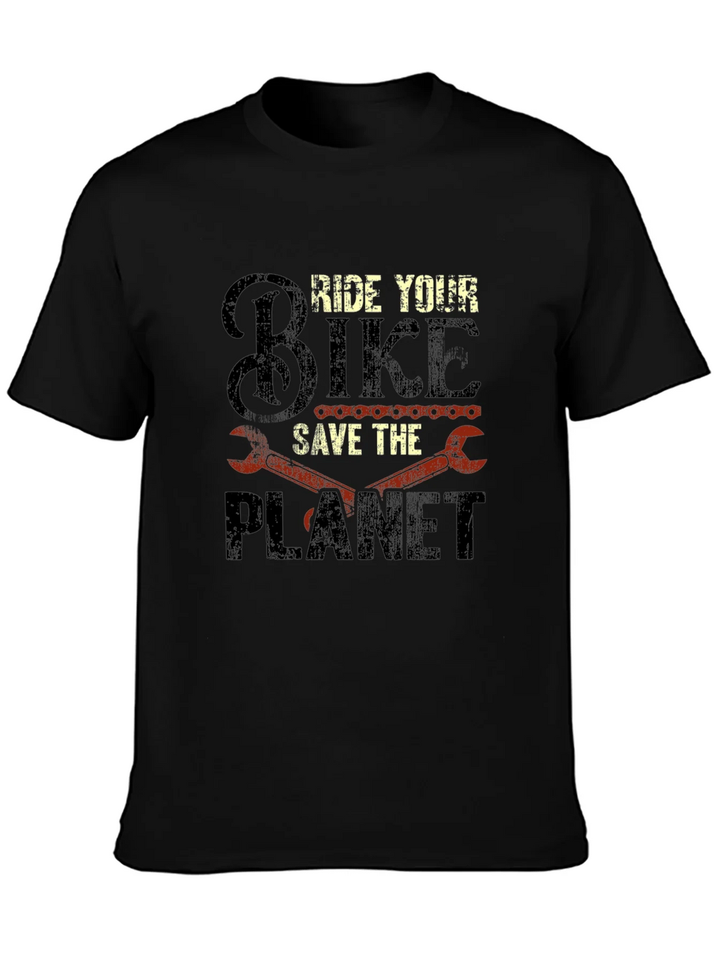 Ride Your Bike Save The Planet Graphic T-Shirt product image 3