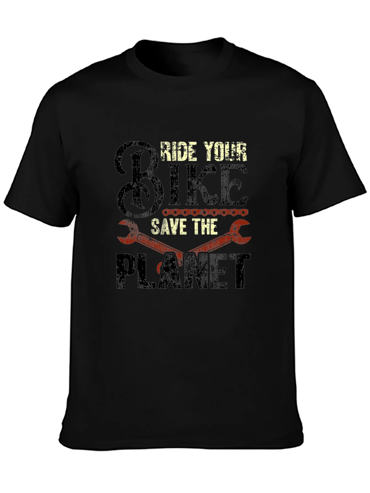 Ride Your Bike Save The Planet Graphic T-Shirt product image 3
