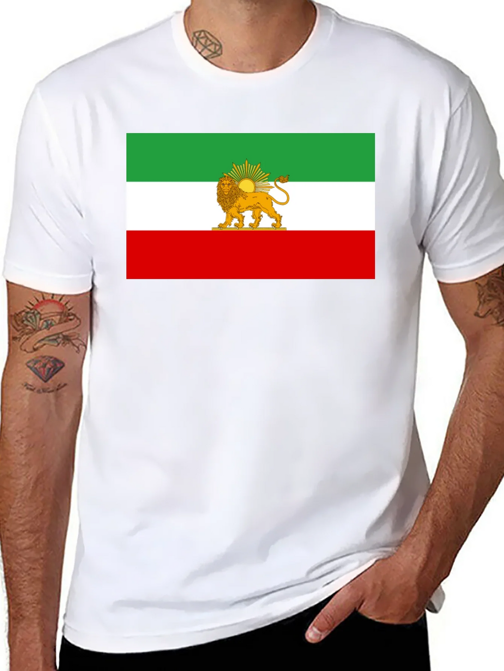 Iran Flag Lion & Sun Graphic Tee product image 7
