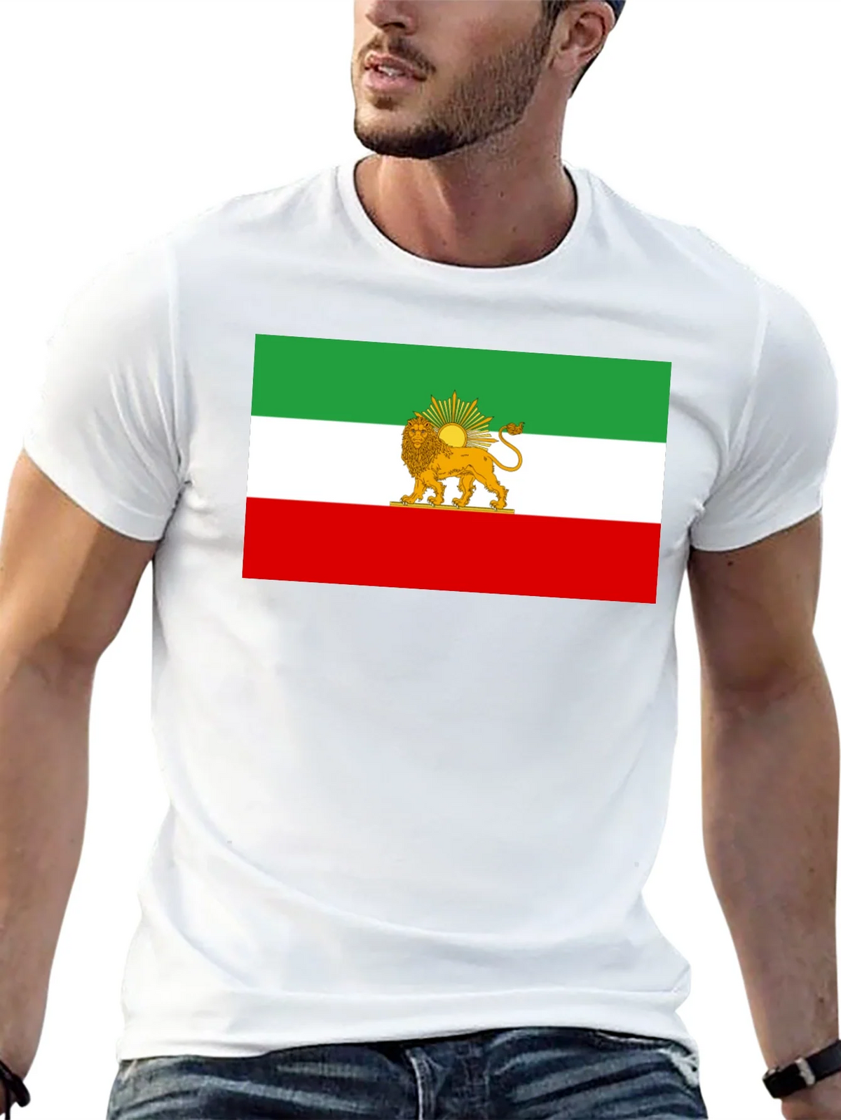 Iran Flag Lion & Sun Graphic Tee product image 12