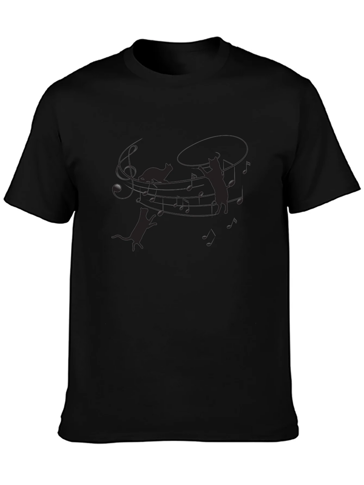 Mens Black Cat Silhouette Graphic Tee product image 6