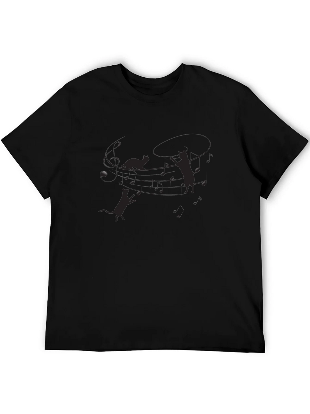 Mens Black Cat Silhouette Graphic Tee product image 8