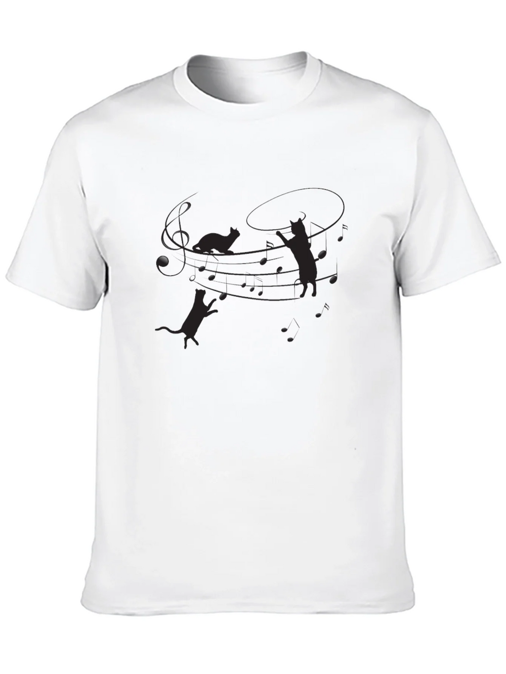 Mens Black Cat Silhouette Graphic Tee product image 12